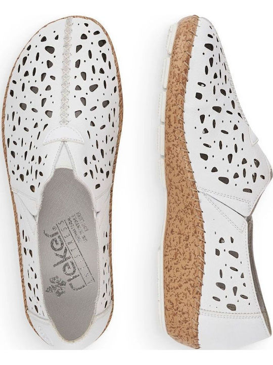Анатомични Дамски Slip-On Кожени Бели