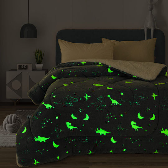 Kinderbettdecke Leuchtend Einzel Jurassic Blau 160x220cm Kinderbettdecke Leuchtend Einzel Jurassic Blau 160x220cm