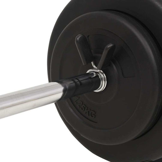 vidaXL Φ25mm Set with Weights 60kg Length 140cm with Collars