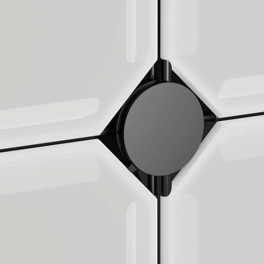 vidaXL Пластмаса Кутия за съхранение Черен 15бр