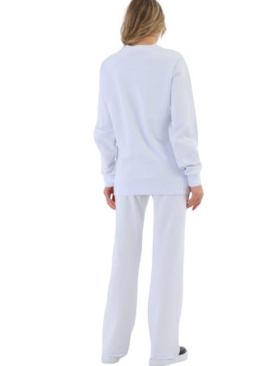 Women's Sweatshirt Set Three-Strand White Straight Line