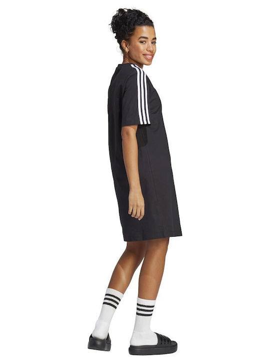 Adidas Καλοκαιρινό Mini Αθλητικό Φόρεμα Κοντομάνικο Μαύρο
