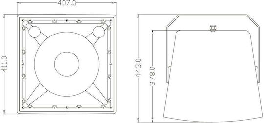 GloboStar FDB LT212T Passive Wall-Mount Installation Speaker 600W Piece White