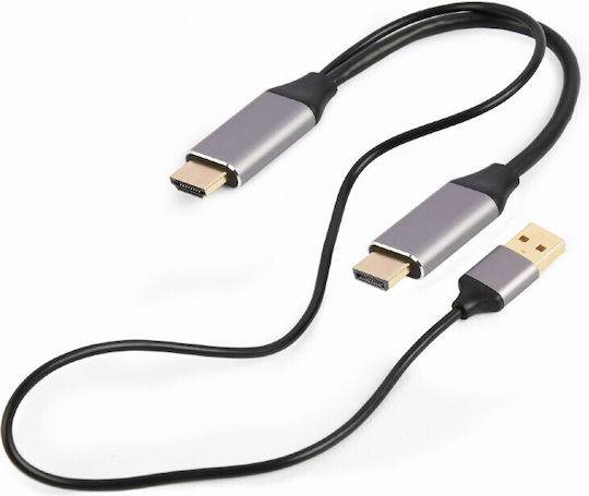 Cablexpert Cable DisplayPort male - HDMI male 2m Μαύρο (A-HDMIM-DPM-01)