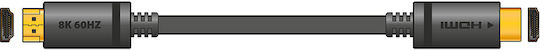 AvLink HDMI 2.1 Ultra High Speed 48Gbps 4K 120Hz HDR VRR Cable HDMI male - HDMI male 1m Μαύρο