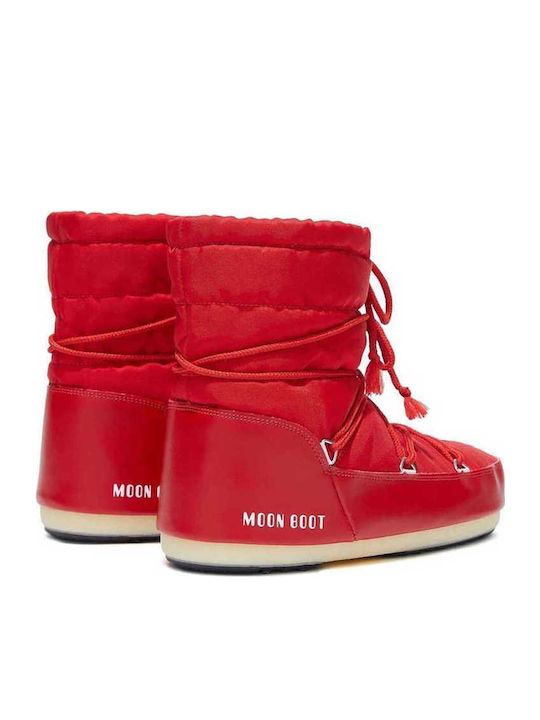 Snow Boots with Laces Light Low Nylon Red