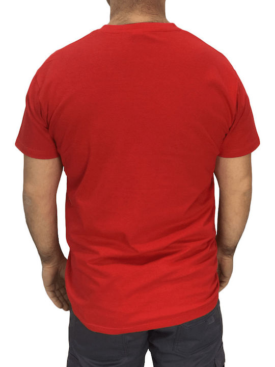 Roly Samoyedo Men's Blouse with V-Neck Red