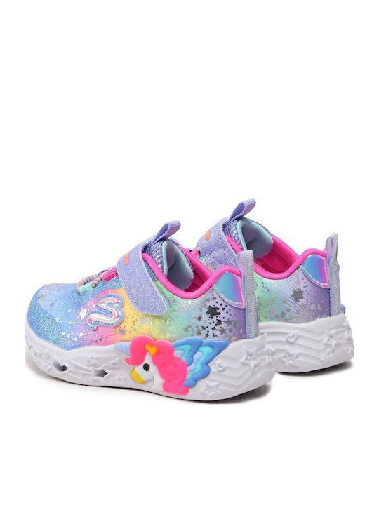 Unicorn Charmer Twilight Dream Încălțăminte sport Joasa pentru copii cu scai și lumini Lila