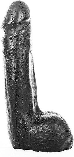 All Black Smoth Glass Dildo Black 20cm