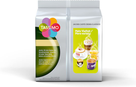 Jacobs Κάψουλες Espresso Crema Classico Συμβατές με Μηχανή Tassimo 16caps