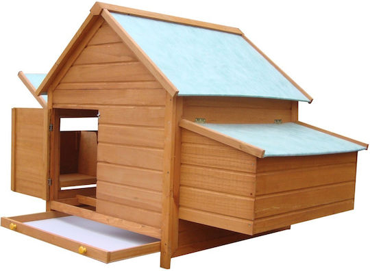 Pawhut Wooden Poultry Coop 2-Level L1.6 x W1.07 x H0.98m