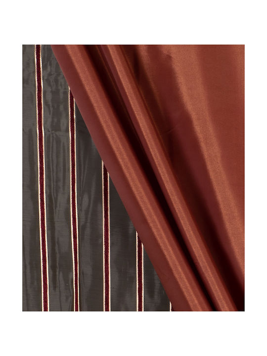 Silk Fashion Curtain with Tunnel Maria Brown 150x280cm