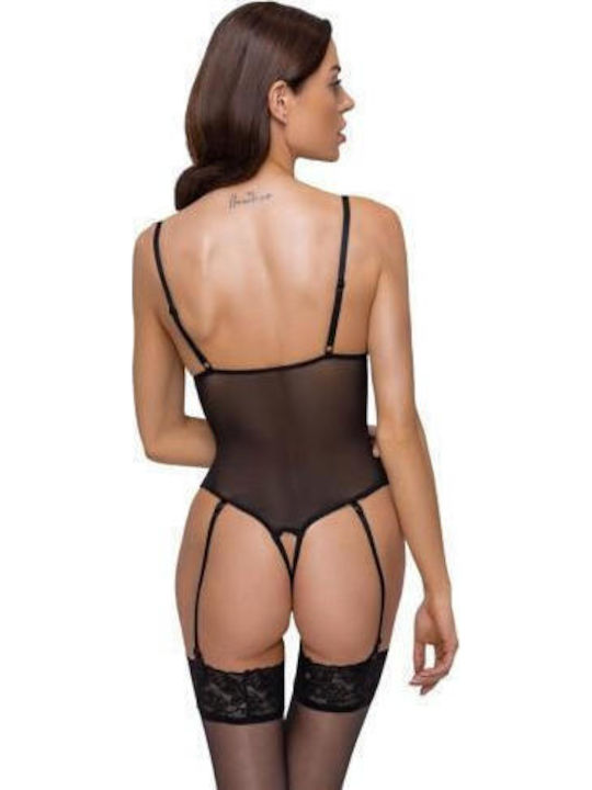Cottelli Collection Sexy Bodysuit Bodysuit ohne Schrittlänge Black