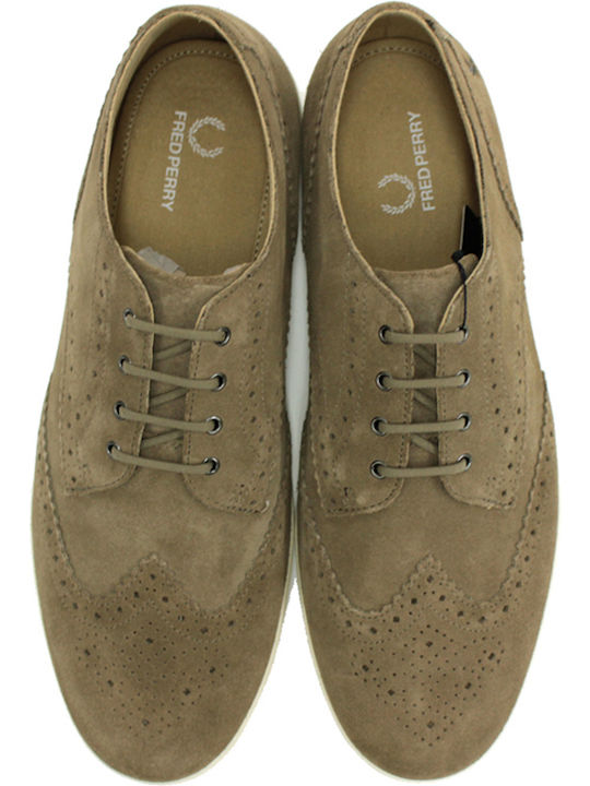 Fred Perry Men's Suede Oxfords Beige