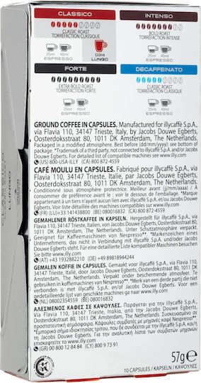 Illy Κάψουλες Espresso Classico Lungo Συμβατές με Μηχανή Nespresso 10caps