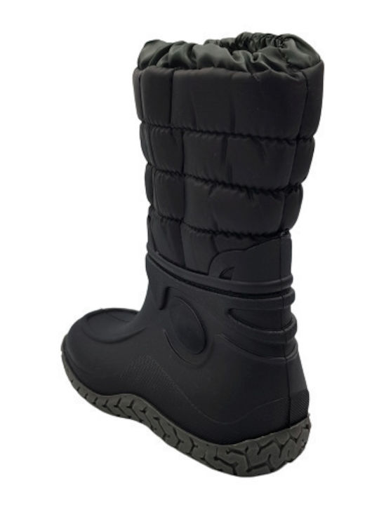 Women's Fur Lined Wellies Black