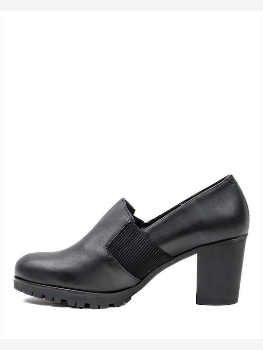 Yokono Praga-015 Leather Heel Black