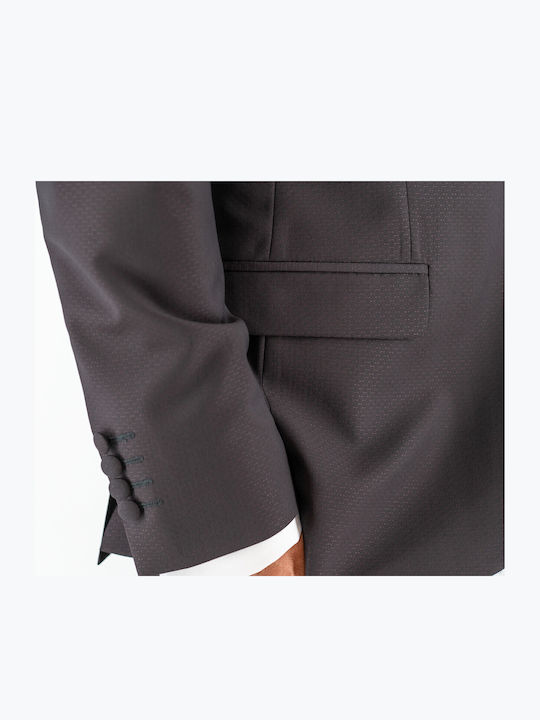 Men's Winter Suit with Vest Burgundy