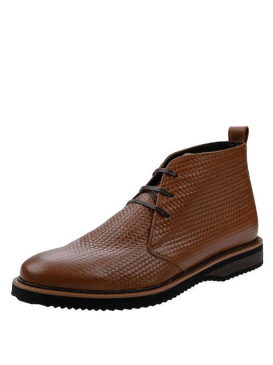 Fentini Men's Leather Boots Tabac Brown