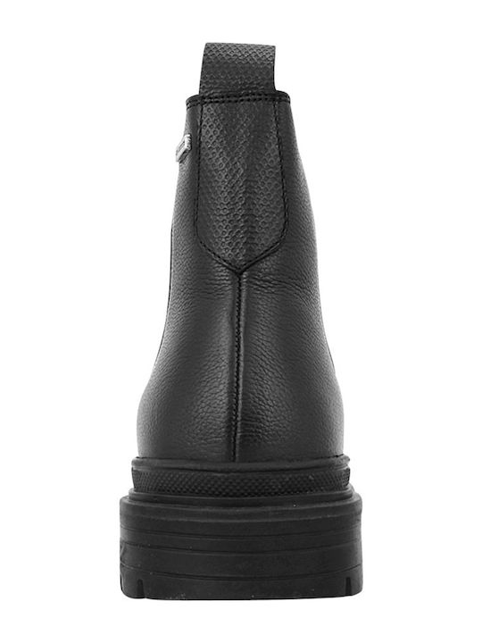 Louis Leder Schwarz Chelsea Stiefeletten
