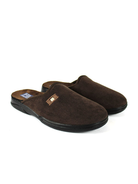 Romylo F14 Men's Slipper Brown