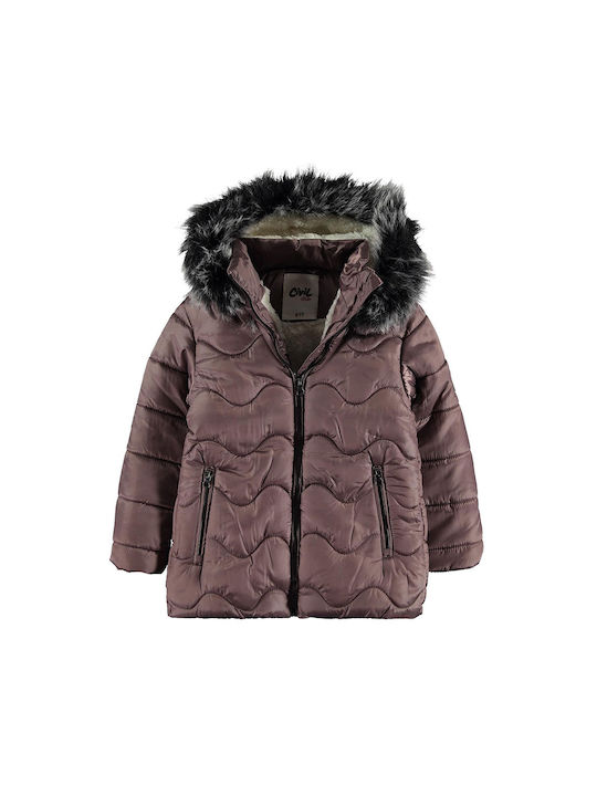 Children's hooded jacket for girls (6-10 years old)