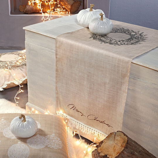 Kentia Коледно Покривка за маса Тичър Beige Д45xШ140см.
