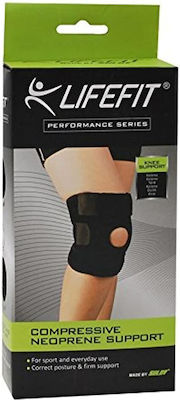 Lifefit Knee Brace with Hole Black F-BN304