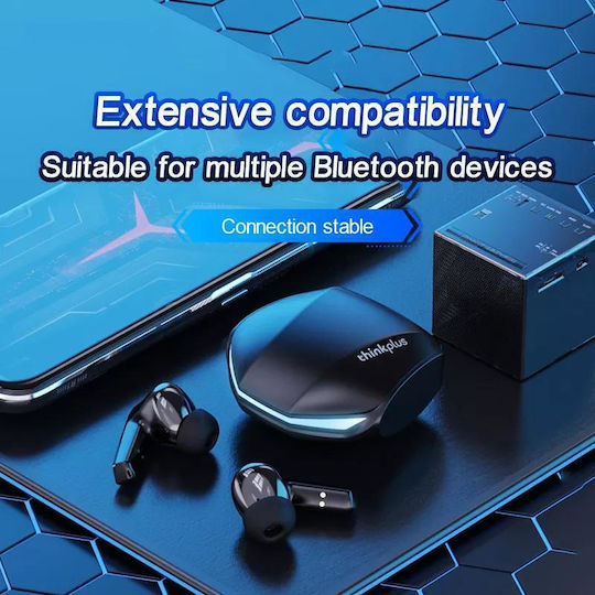 Lenovo GM2 Pro In-ear Bluetooth Handsfree Ακουστικά με Θήκη Φόρτισης Μαύρα