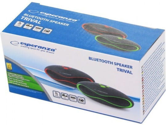 Esperanza Trival Ηχείο Bluetooth 3W με Ραδιόφωνο Μαύρο/Κόκκινο