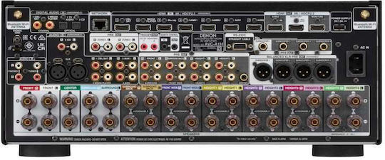 Denon AVC-A1H Home Cinema Amplifier 4K/8K 15.4 Channels 150W/8Ω 190W/6Ω with HDR and Dolby Atmos Black