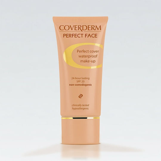 Coverderm Perfect Face Waterproof SPF20 Liquid Make Up 3A 30ml