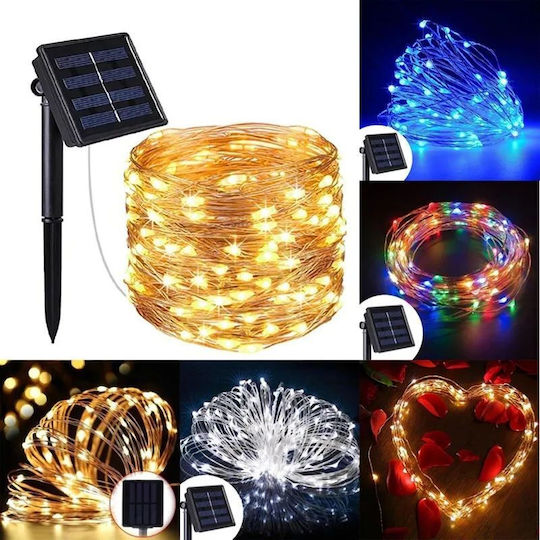Suspendata Lampă Solară Ghirlande cu Alb Cald Lumină