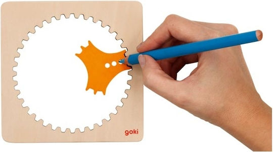 Goki Σπειρογράφος Εκπαιδευτικό Παιχνίδι Μηχανικής από Ξύλο για 4+ Ετών