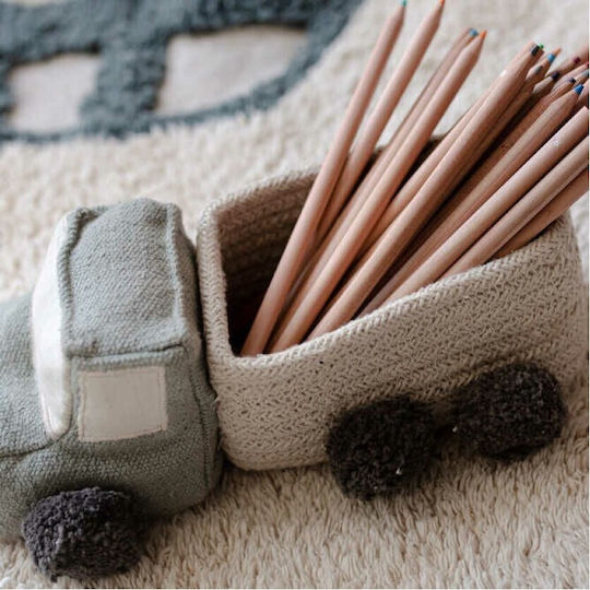 Lorena Canals Kinder Aufbewahrungskorb aus Stoff Mini Trucks Mehrfarbig 21x8x14cm 2Stück