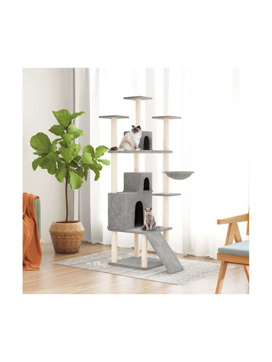 vidaXL Scratching Post Cat Trees Gray 47.5x78x175cm