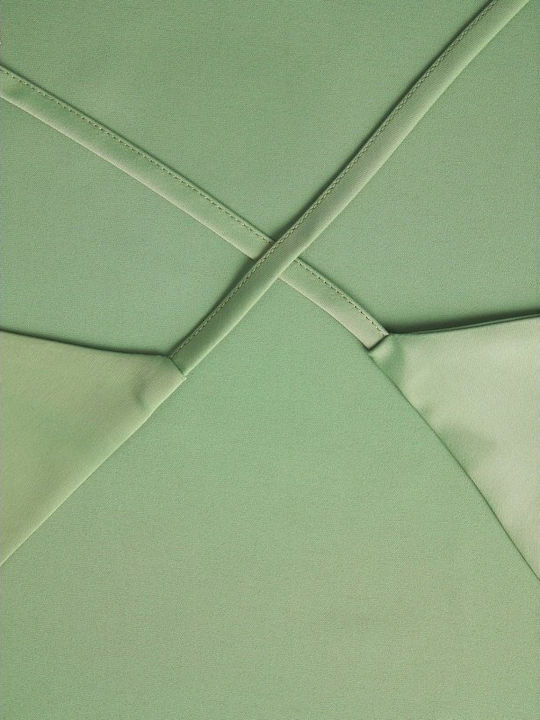 Women's Summer Crop Top Satin Drape Sleeveless Green