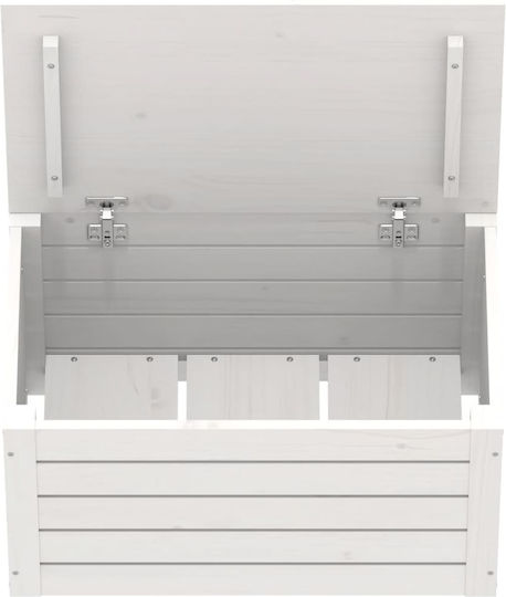 vidaXL Декоративна куфар Дърво Бял 59.5x36.5x33бр