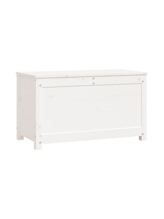 vidaXL Wooden Decorative Trunk White 80x40x45.5cm