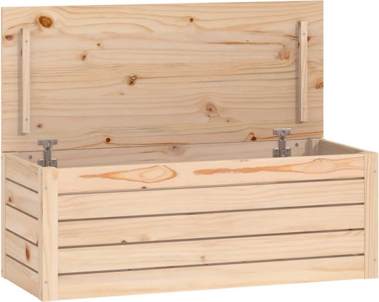 vidaXL Μπαούλο Ξύλινο 89x36.5x33εκ. Καφέ