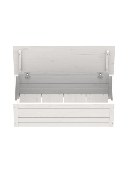 vidaXL Wooden Decorative Trunk White 89x36.5x33cm