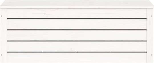 vidaXL Декоративна куфар Дърво Бял 89x36.5x33бр