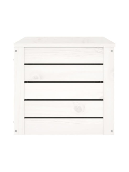 vidaXL Wooden Decorative Trunk White 89x36.5x33cm