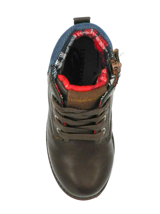 Kids Boots with Laces Brown