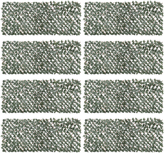 Grătare De Grădină Gard Fals Din Lemn 100x200cm Verzi 8 Piese 844-476