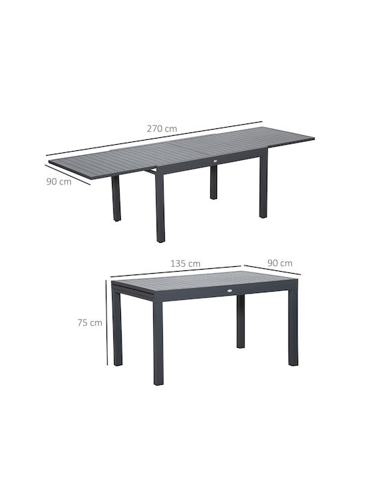 Tisch Stabil Gray 135x90x75cm