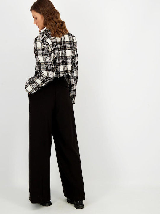 Axel Scurt Blazer pentru femei Tweed Sacou Negru