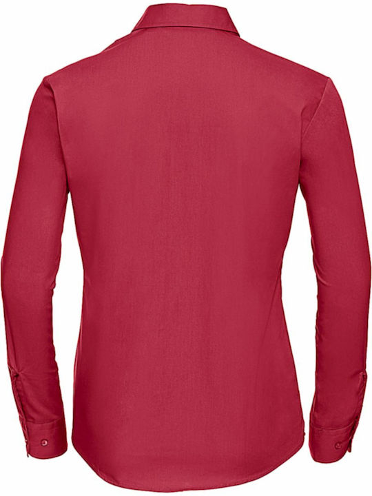 Russell Europe Women's Monochrome Long Sleeve Shirt Red