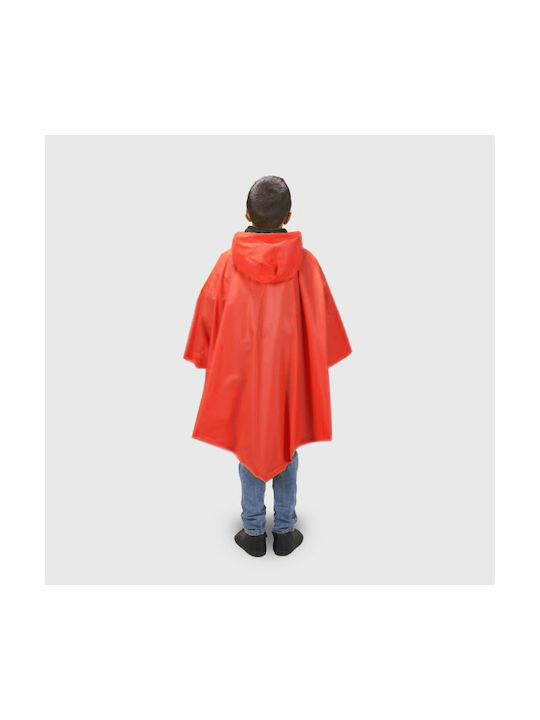 Anorak Wasserdicht Kinderjacke Lang mit Kapuze Rot Jumper