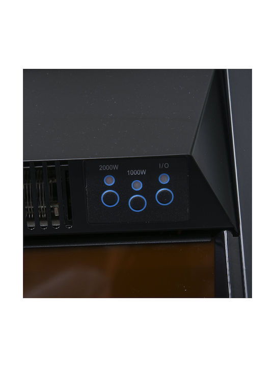 HomCom Fireplace 1000 Boden Elektrischer Kamin 2000W 102x95cm Weiß